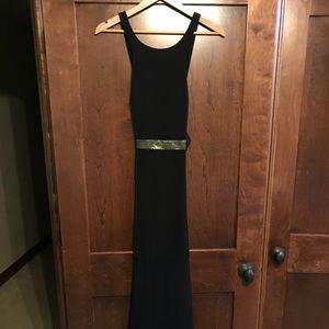 Black floor-length formal dress